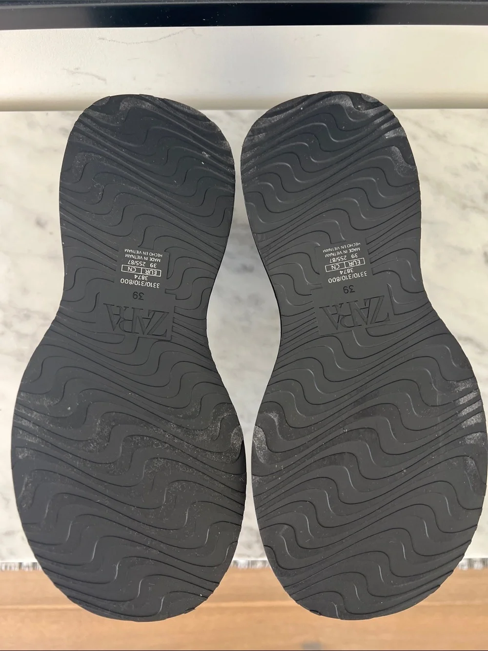 Zara Black Platform Slides with Clear Strap - Picture 7 of 7